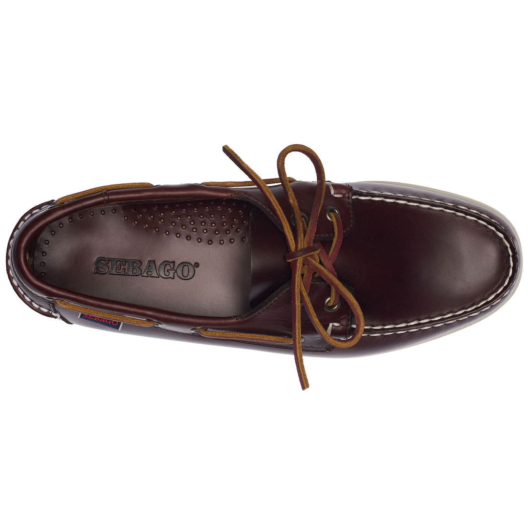 Docksides Man DOCKSIDES PORTLAND WAXED Mocassin BROWN BRUNETTE Dressed Back (jpg Rgb)		