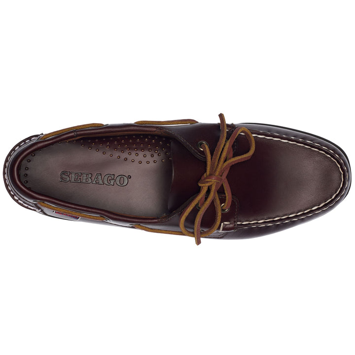 Docksides Man DOCKSIDES PORTLAND WAXED Mocassin BROWN-GUM Dressed Back (jpg Rgb)		