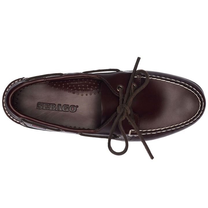 Docksides Man DOCKSIDES PORTLAND WAXED Mocassin DK BROWN-GUM Dressed Back (jpg Rgb)		