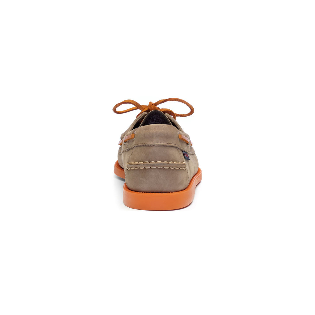 Docksides Man DOCKSIDES PORTLAND NUBUCK Mocassin BROWN TAUPE-ORANGE Detail (jpg Rgb)			