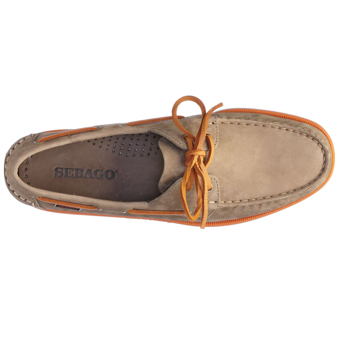 Docksides Man DOCKSIDES PORTLAND NUBUCK Mocassin BROWN TAUPE-ORANGE Dressed Back (jpg Rgb)		