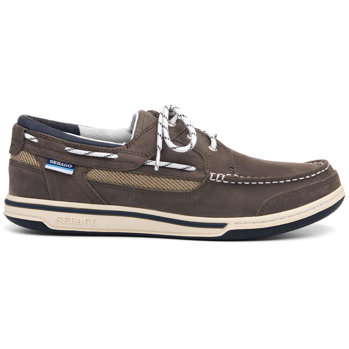 Moc Man TRITON THREE EYELETS NBK Low Cut DK GREY-TAUPE Photo (jpg Rgb)			