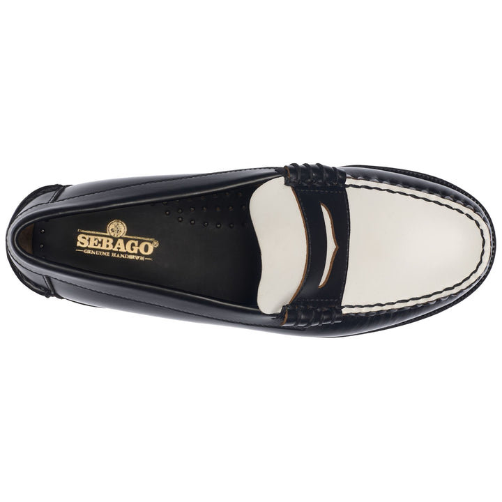 Moc Woman CLASSIC DAN WOMAN Moccasin BLACK-WHITE Dressed Back (jpg Rgb)		