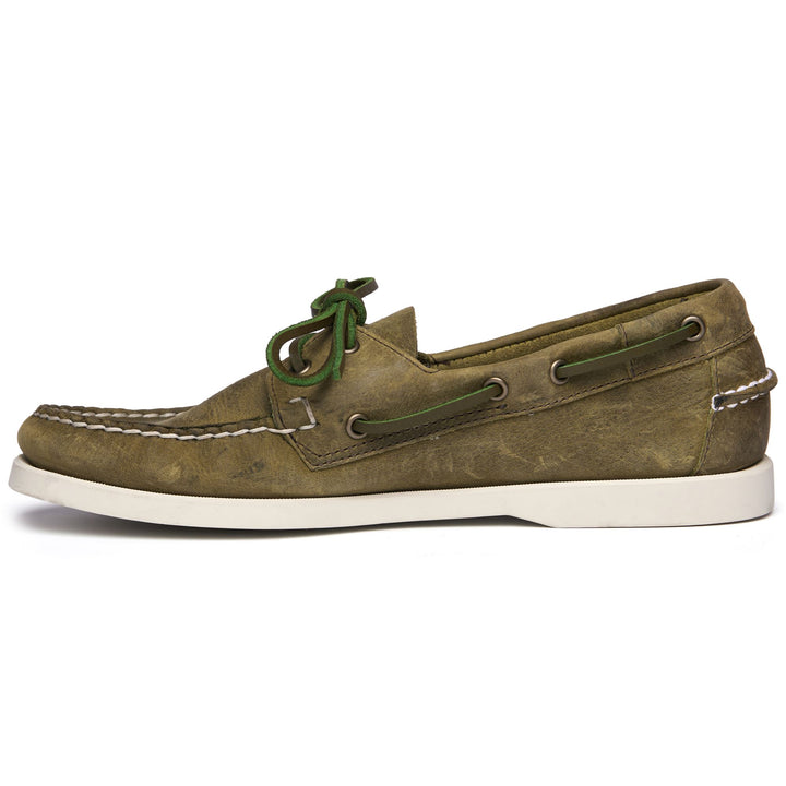 Docksides Man Docksides Portland Crazy H Mocassin GREEN MILITARY Dressed Side (jpg Rgb)		