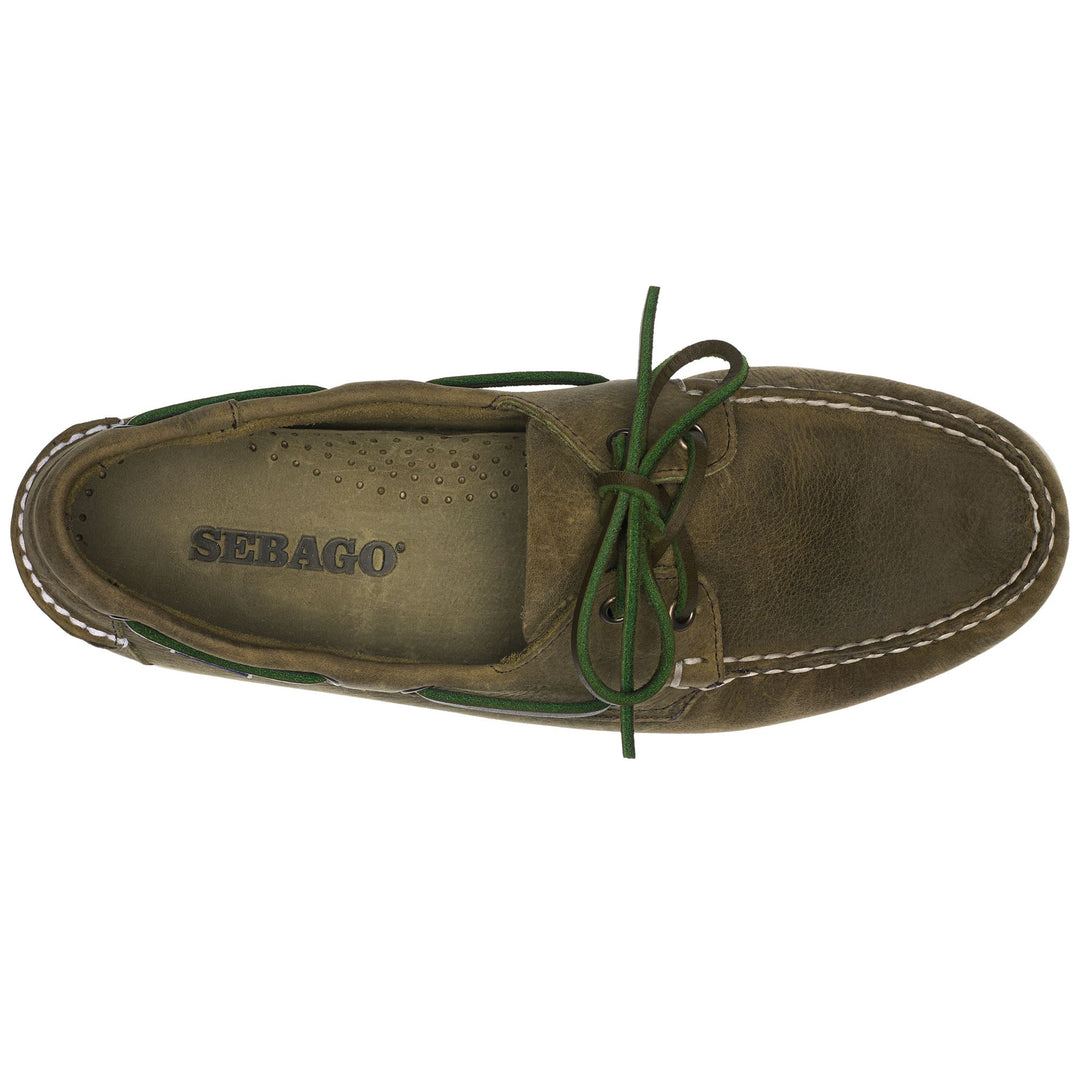 Docksides Man Docksides Portland Crazy H Mocassin GREEN MILITARY Dressed Back (jpg Rgb)		