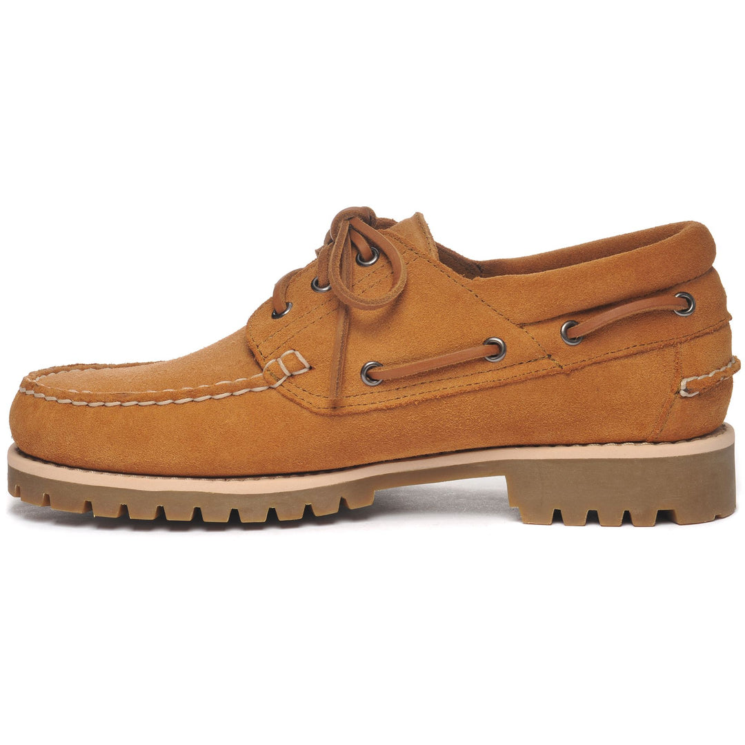 Moc Man ACADIA SUEDE Moccasin BROWN TAN Dressed Side (jpg Rgb)		