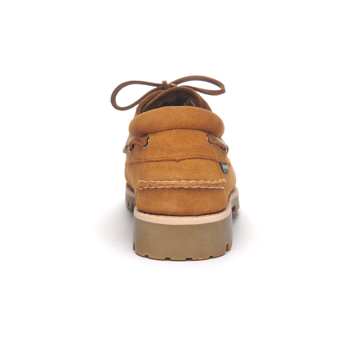 Moc Man ACADIA SUEDE Moccasin BROWN TAN Detail (jpg Rgb)			