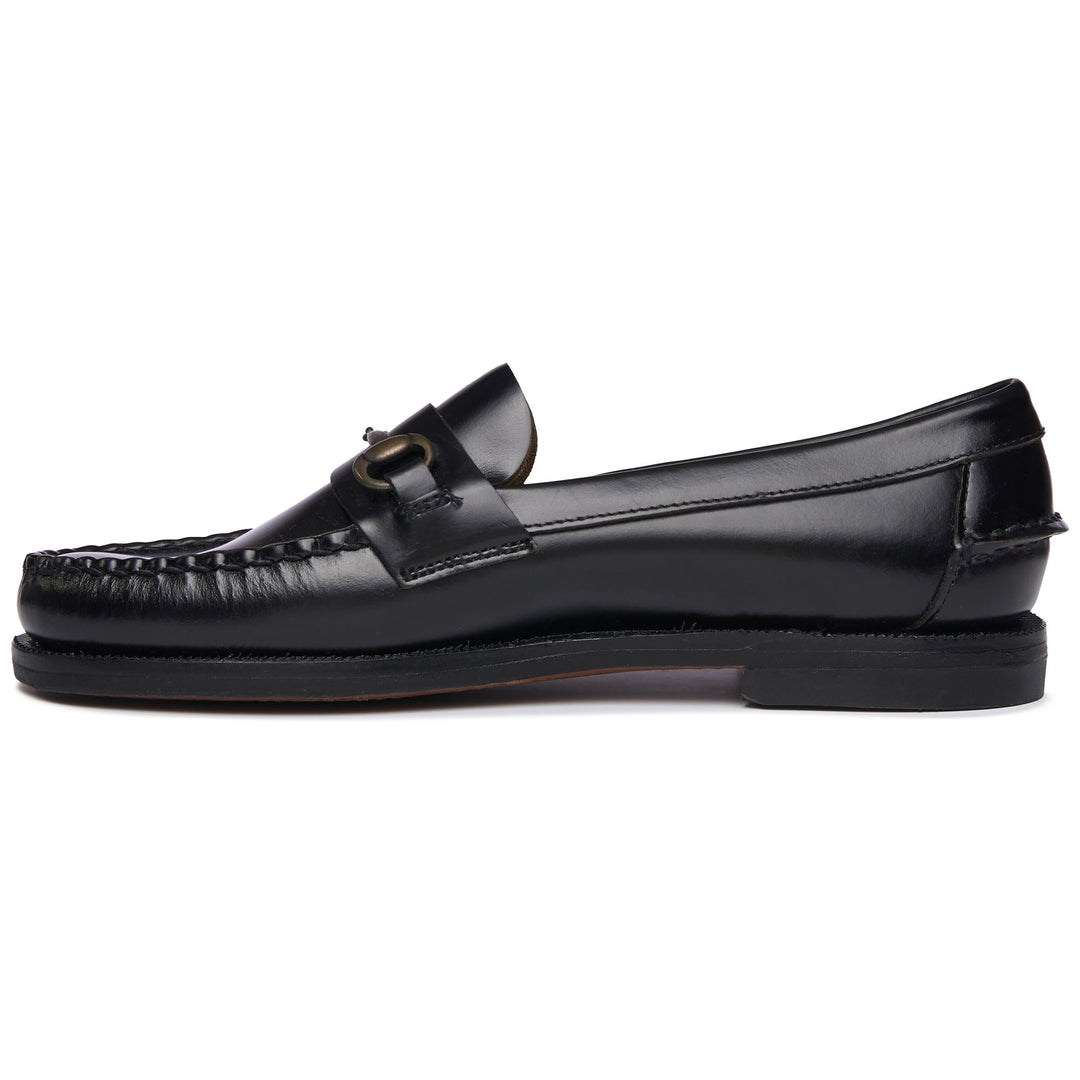 Moc Woman CLASSIC JOE WOMAN Moccasin BLACK Dressed Side (jpg Rgb)		