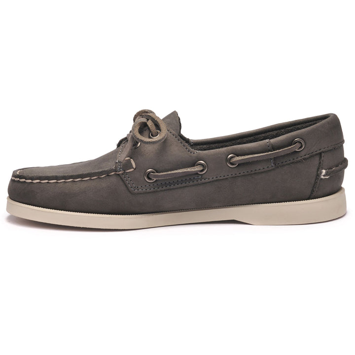 Docksides Woman DOCKSIDES PORTLAND CRAZY H WOMAN Mocassin DK GREY Dressed Side (jpg Rgb)		