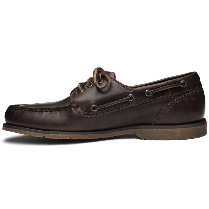 Moc Man FORESIDER Moccasin DK BROWN-GUM Dressed Side (jpg Rgb)		