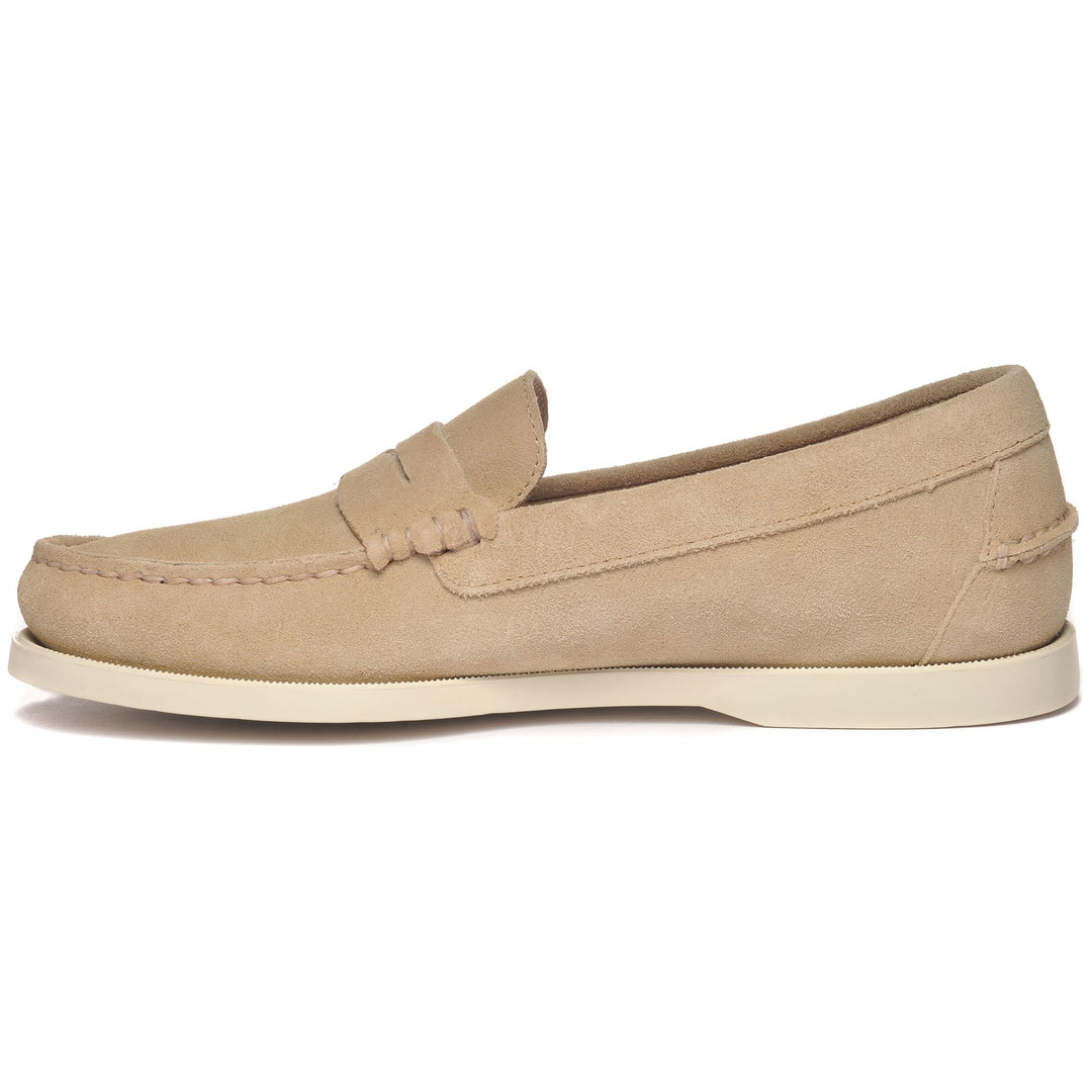 Moc Man DAN BOAT FLESH OUT Moccasin BEIGE CAMEL Dressed Side (jpg Rgb)		