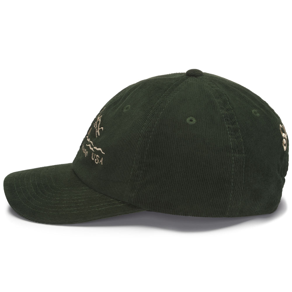 Headwear Unisex CONNOR CORDUROY Cap GREEN OLIVE MOUNTAIN Dressed Front (jpg Rgb)	