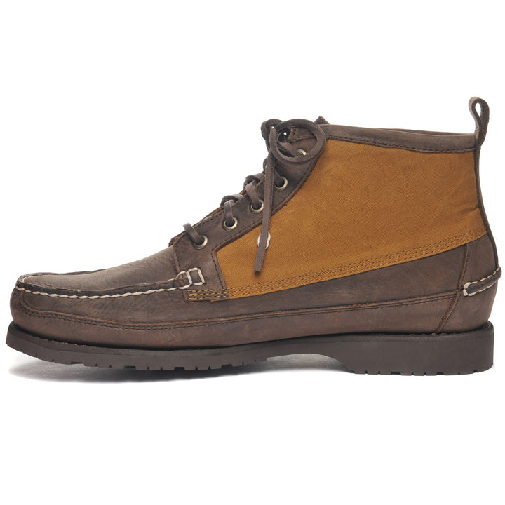 Moc Man BUXTON Moccasin DKBROWN-OCRA Dressed Side (jpg Rgb)		