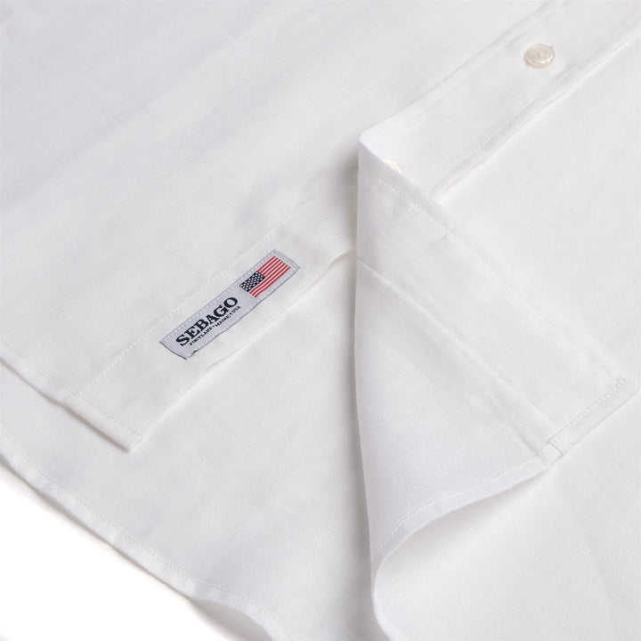 SHIRTS Unisex OSBORN Button Down WHITE Dressed Side (jpg Rgb)		