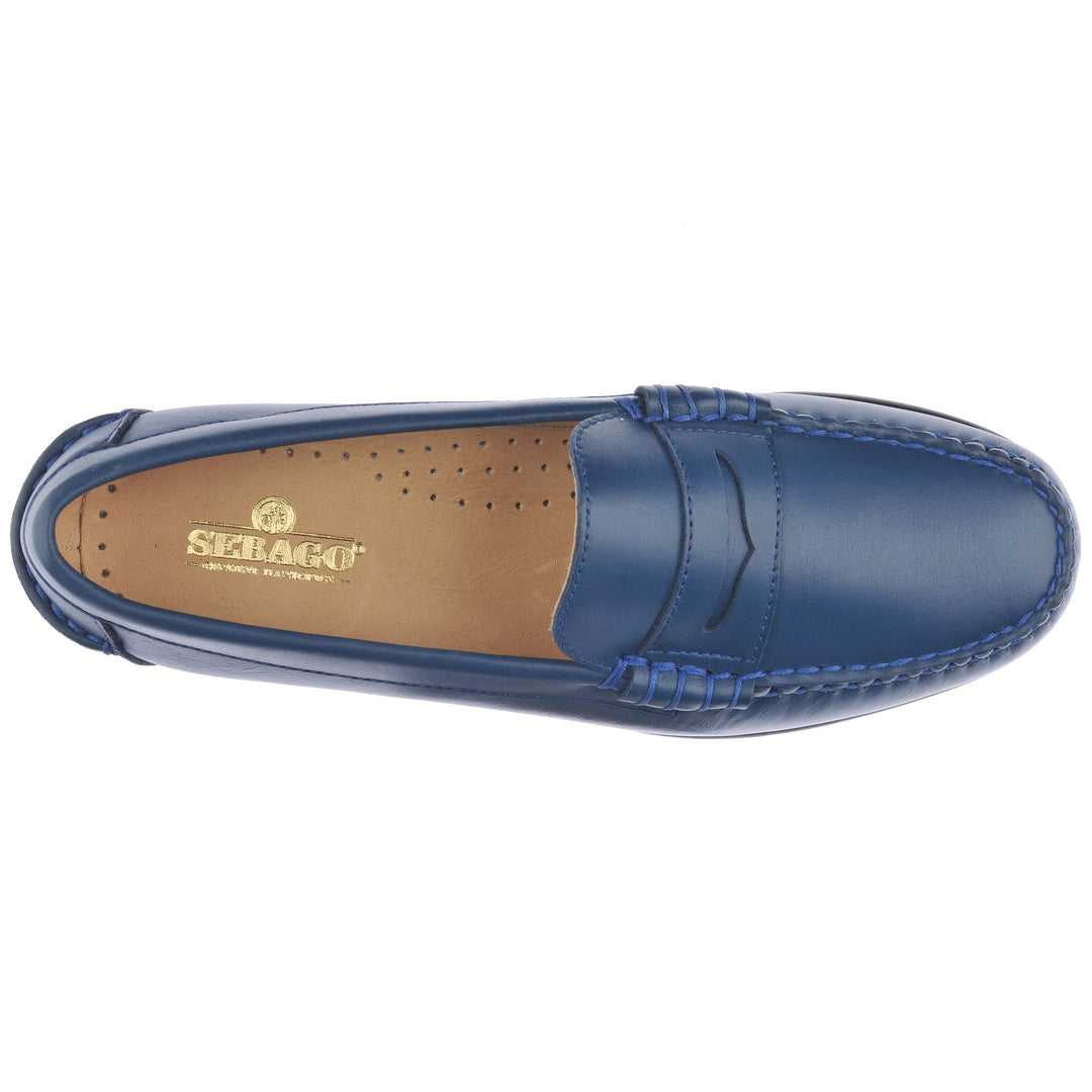 Moc Woman DANIELLE POP WOMAN Moccasin BLUE LIMOGE Dressed Back (jpg Rgb)		