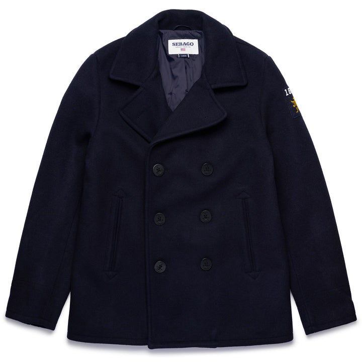 Jackets Unisex REEFERS BONDED WOOL Mid BLUE MARINE - GENOA MCT Photo (jpg Rgb)			