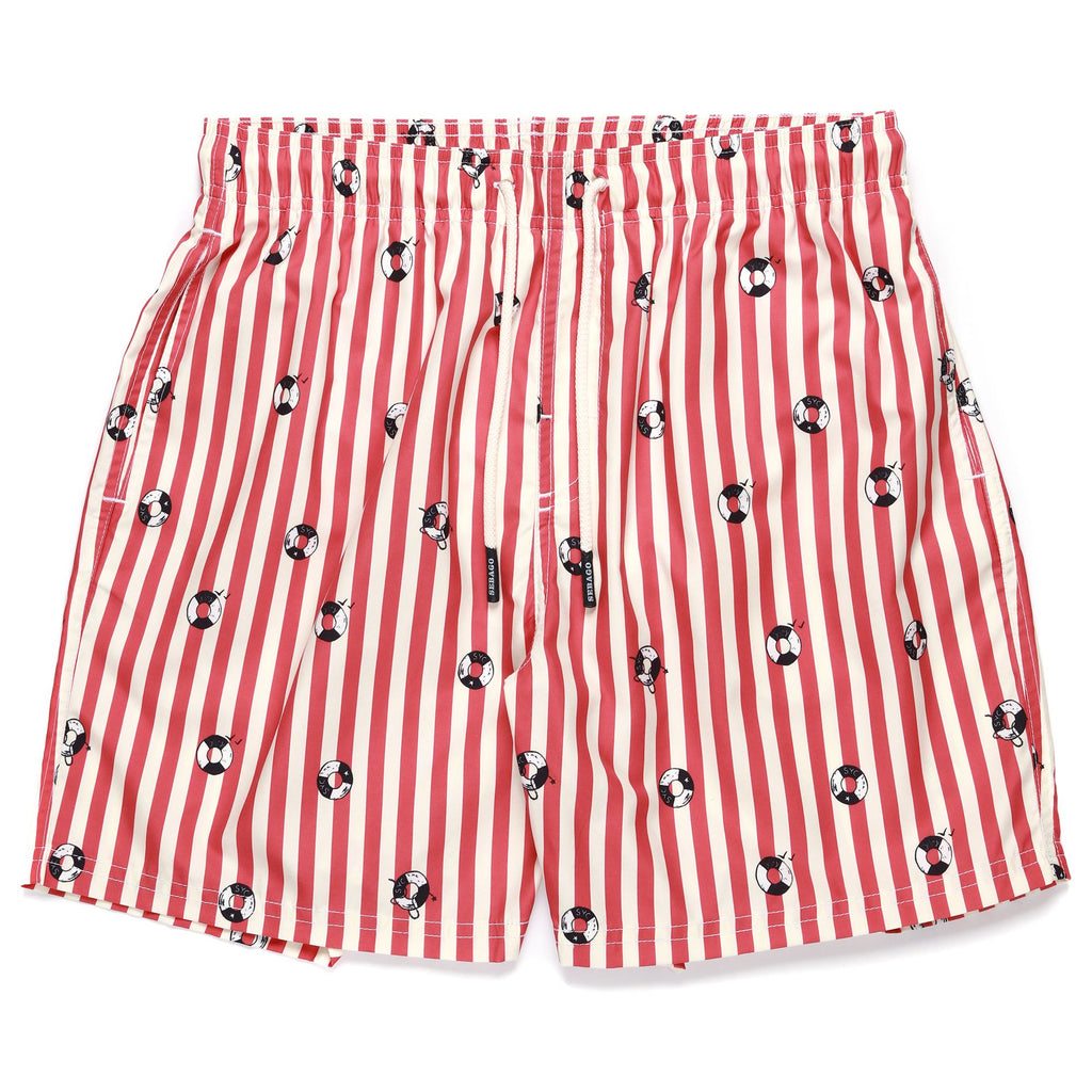 Bathing Suits Man MINOT Swimming Trunk OFF WHITE-RED ORANGE – Sebago.com