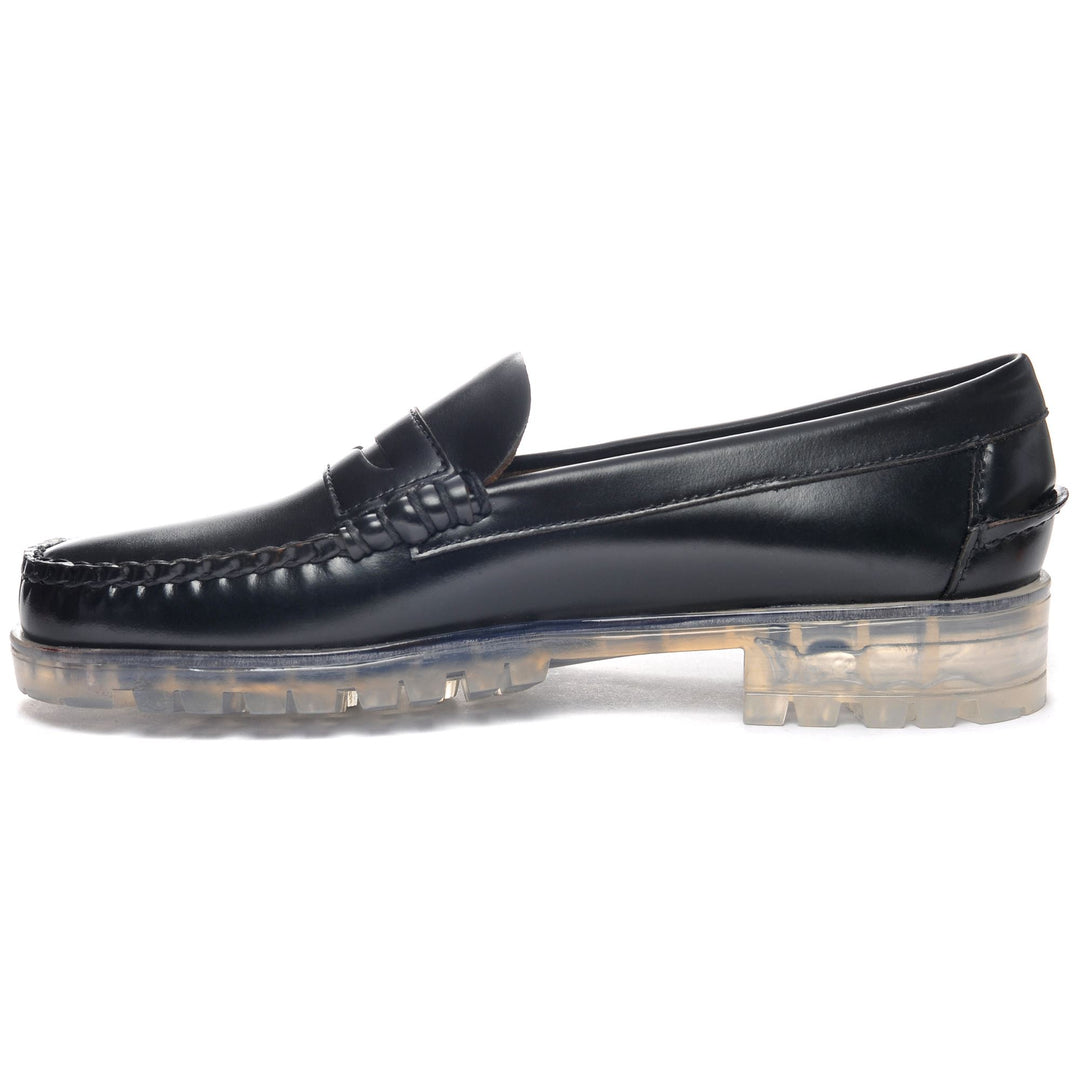 Moc Woman DAN TRANSPARENT LUG WOMAN Moccasin BLACK - TRANSPARENT Dressed Side (jpg Rgb)		