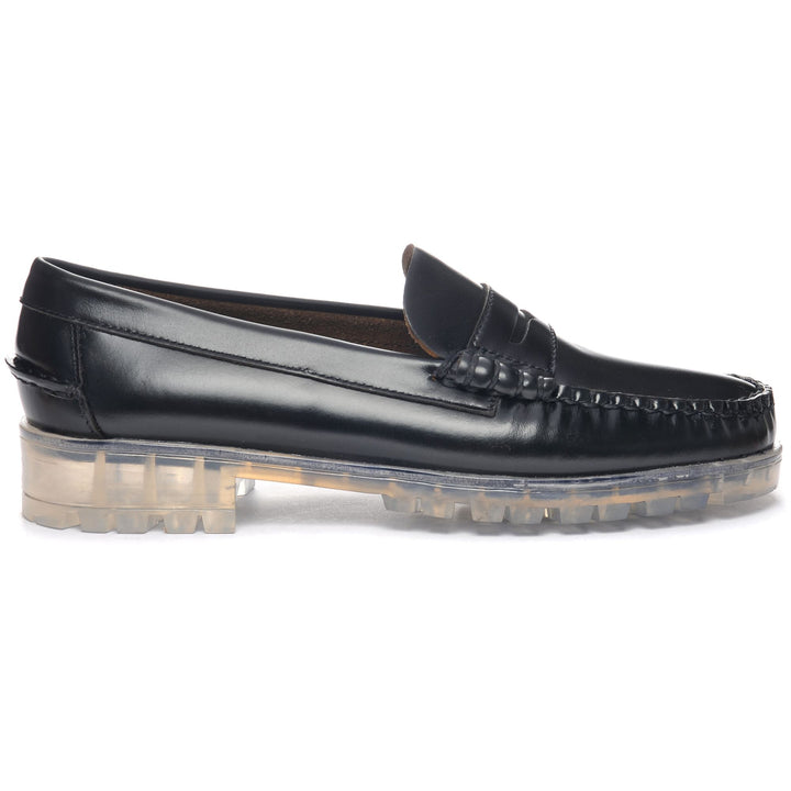 Moc Woman DAN TRANSPARENT LUG WOMAN Moccasin BLACK - TRANSPARENT Photo (jpg Rgb)			