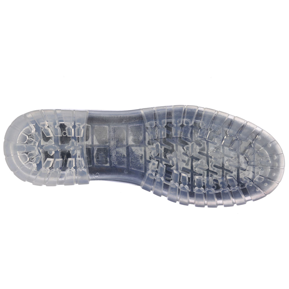 Moc Woman DAN TRANSPARENT LUG WOMAN Moccasin BLACK - TRANSPARENT Dressed Front (jpg Rgb)	