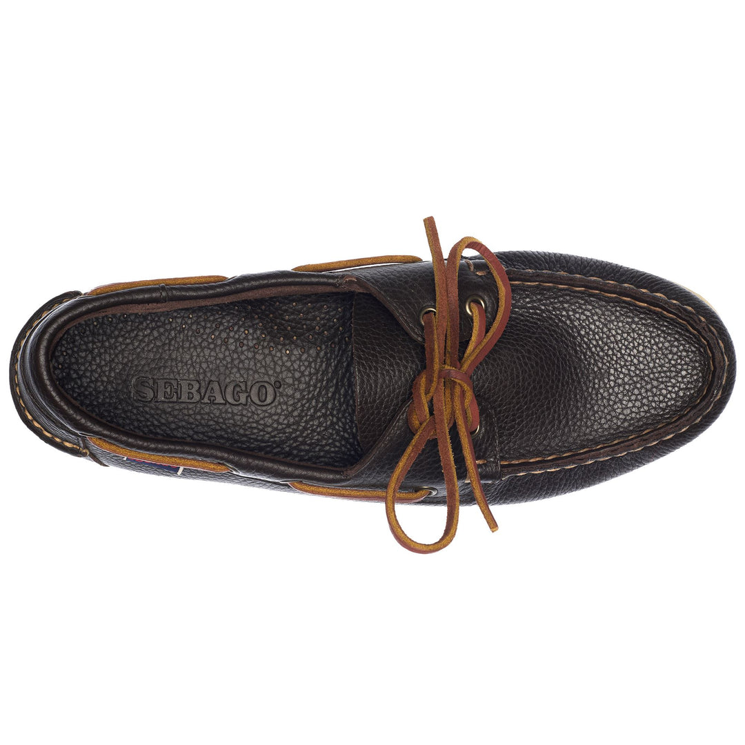 Docksides Man PORTLAND MARTELLATO Mocassin DK BROWN Dressed Back (jpg Rgb)		