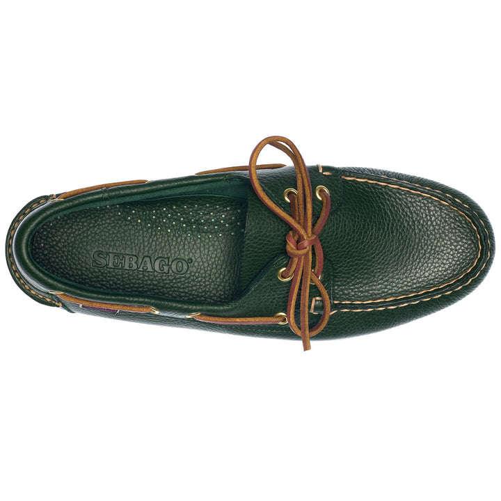 Docksides Man PORTLAND MARTELLATO Mocassin GREEN HUNTER Dressed Back (jpg Rgb)		