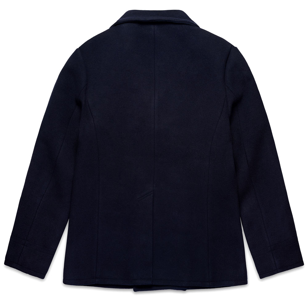 Jackets Unisex REEFERS BONDED WOOL Mid BLUE MARINE Dressed Front (jpg Rgb)	