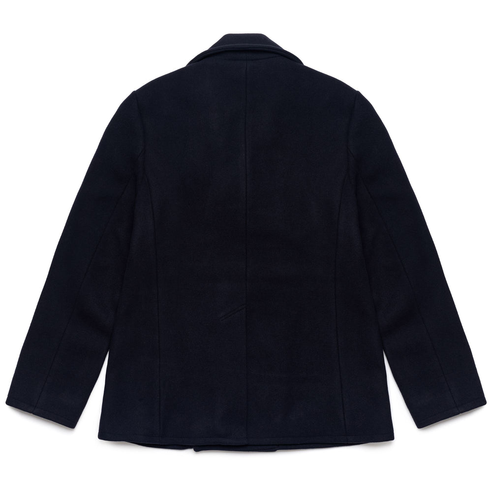 Jackets Unisex REEFERS BONDED WOOL Mid BLUE MARINE Dressed Front (jpg Rgb)	