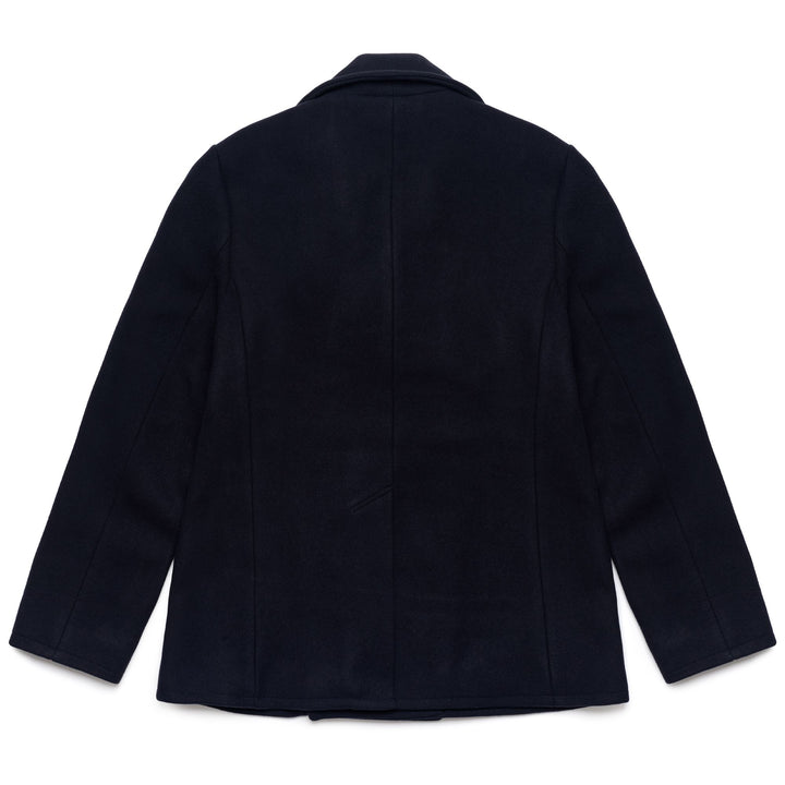 Jackets Unisex REEFERS BONDED WOOL Mid BLUE MARINE Dressed Front (jpg Rgb)	