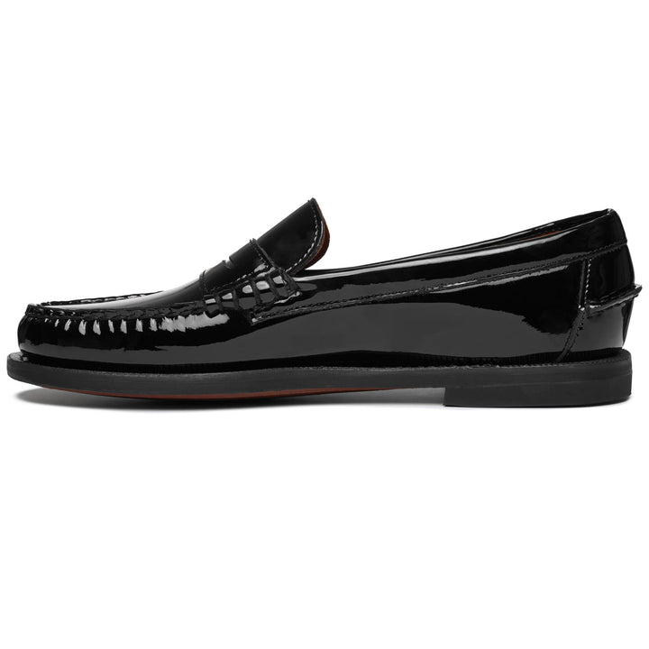 Moc Woman CLASSIC DAN PATENT LEATHER WOMAN Moccasin BLACK Dressed Side (jpg Rgb)		