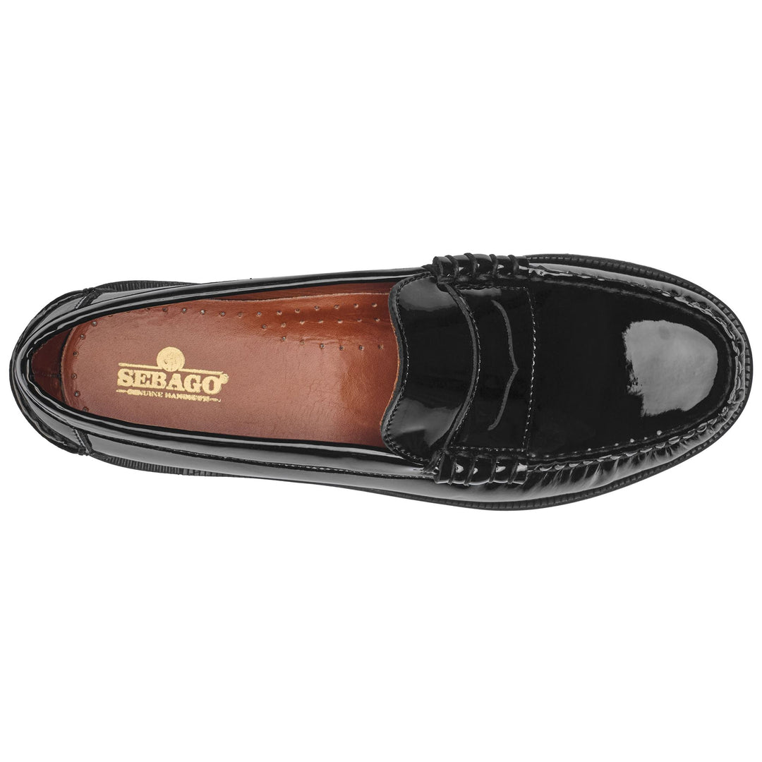 Moc Woman CLASSIC DAN PATENT LEATHER WOMAN Moccasin BLACK Dressed Back (jpg Rgb)		