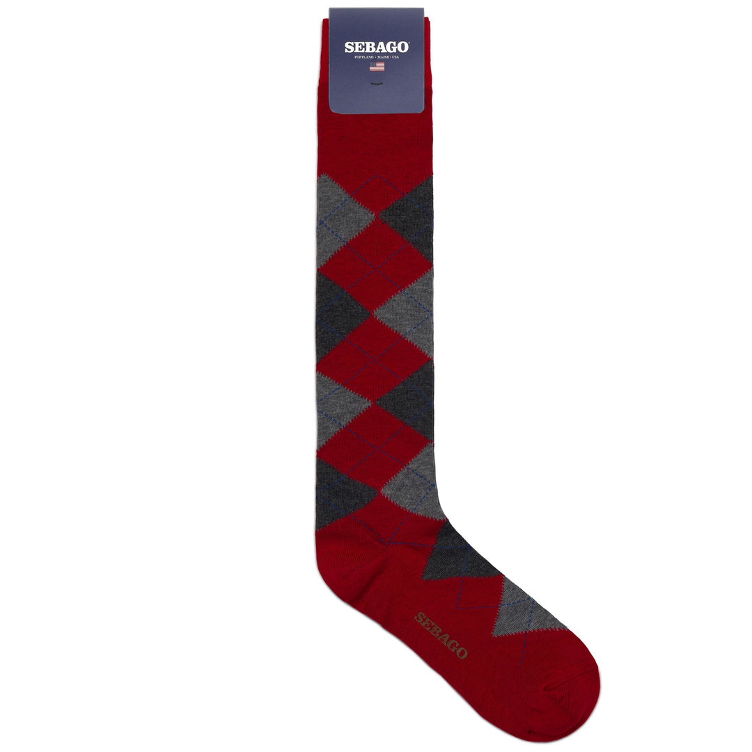 Socks Unisex SABATTUS ROMBOL Quarter High Sock GREY-RED-ROYAL BLE Photo (jpg Rgb)			