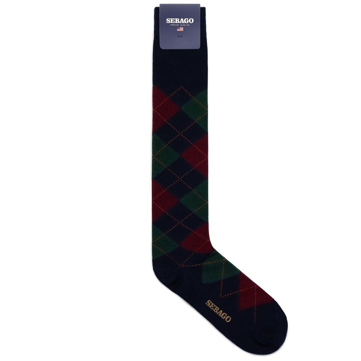 Socks Unisex SABATTUS ROMBOL Quarter High Sock BLUE NAVY-BORDEAUX-GREEN-ORANGE Photo (jpg Rgb)			