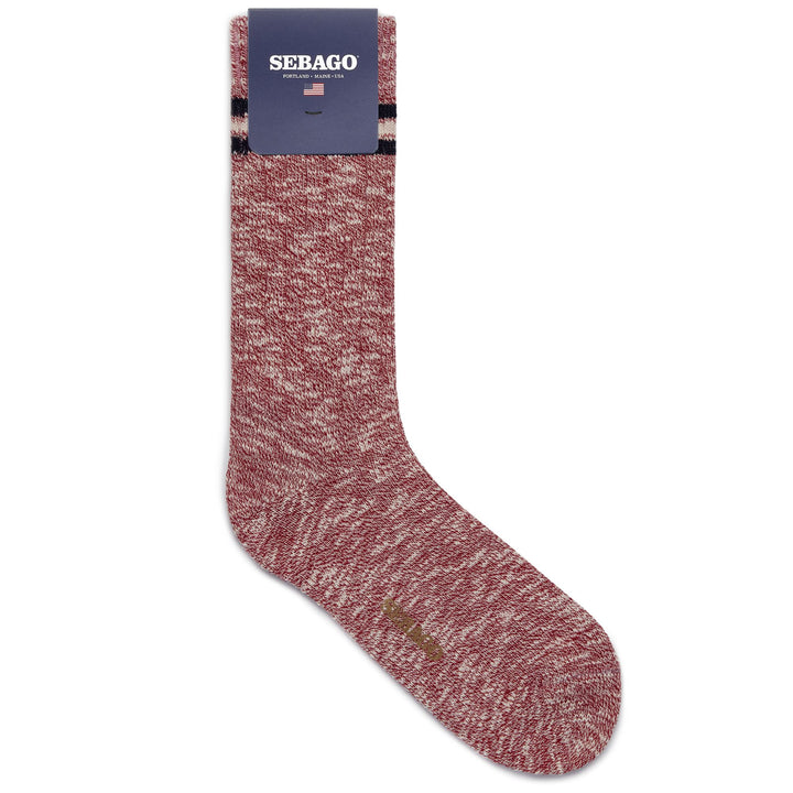 Socks Unisex SEBOEIS COUNTRY ANKLE TUBE BORDEAUX-OFF WHITE-BLUE Photo (jpg Rgb)			