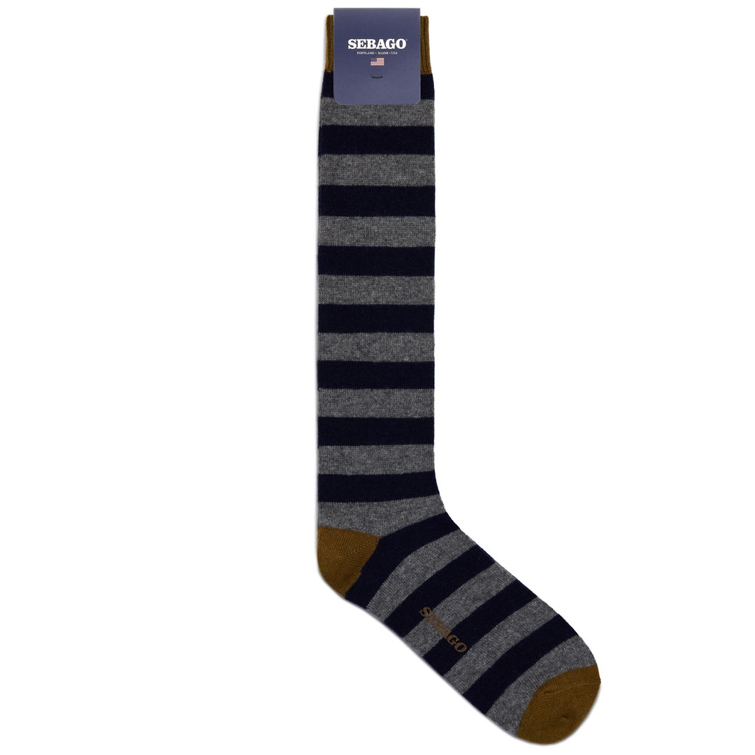 Socks Unisex SOLON RIGAL Quarter High Sock NAVY- GREY- YELLOW MUSTARD Photo (jpg Rgb)			