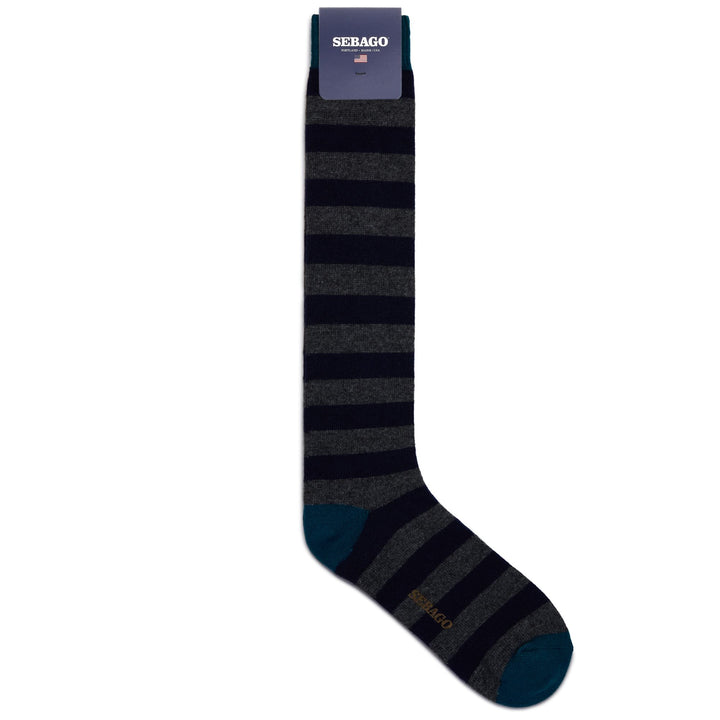 Socks Unisex SOLON RIGAL Quarter High Sock BLUE NAVY-GREY-TURQUOISE Photo (jpg Rgb)			