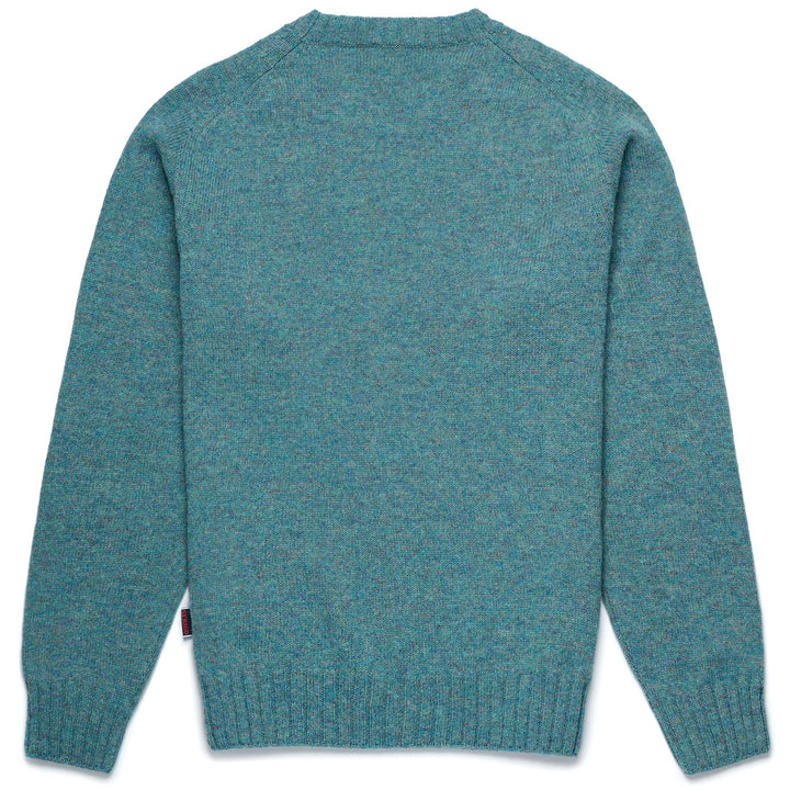 KNITWEAR Unisex GILEAD Jumper BLUE GREENISH Dressed Front (jpg Rgb)	