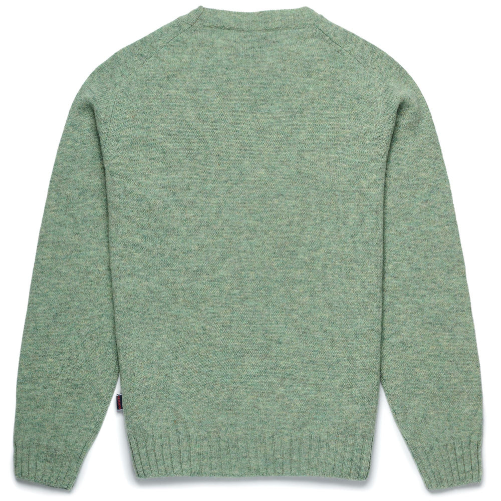 KNITWEAR Unisex GILEAD Jumper GREEN SAGE Dressed Front (jpg Rgb)	