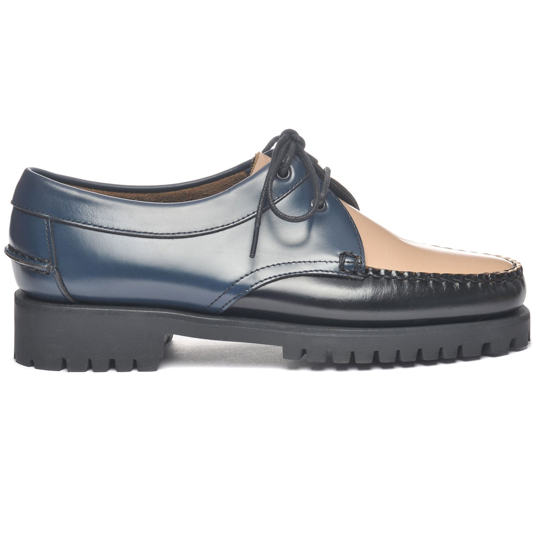 Moc Woman JAMES LUG WOMAN Moccasin BRILLIANT BLUE - BLACK - LT BEIGE Photo (jpg Rgb)			