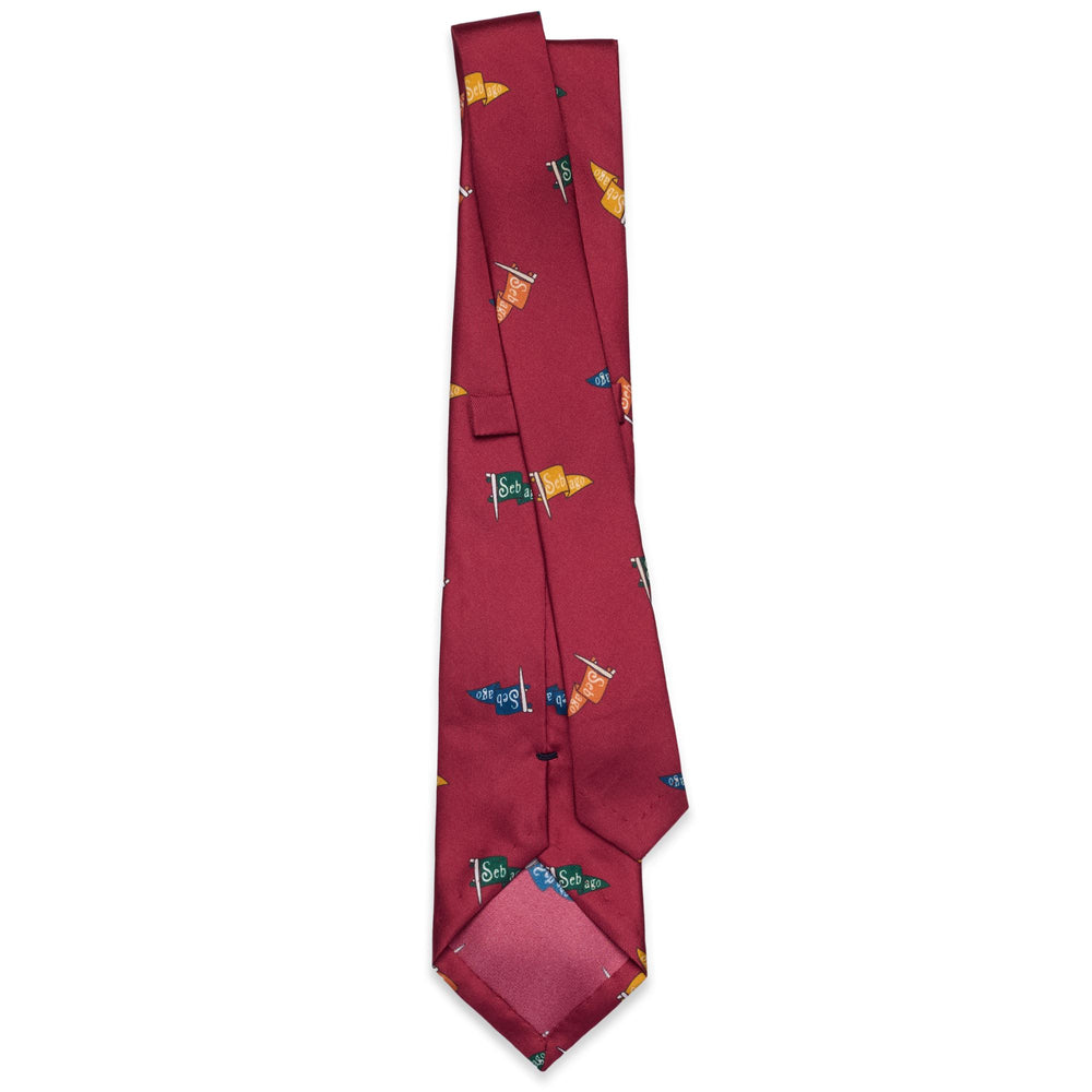 Small Accessories Man BROWNFIELD Tie BORDEAUX PENNANT FANCY Dressed Front (jpg Rgb)	