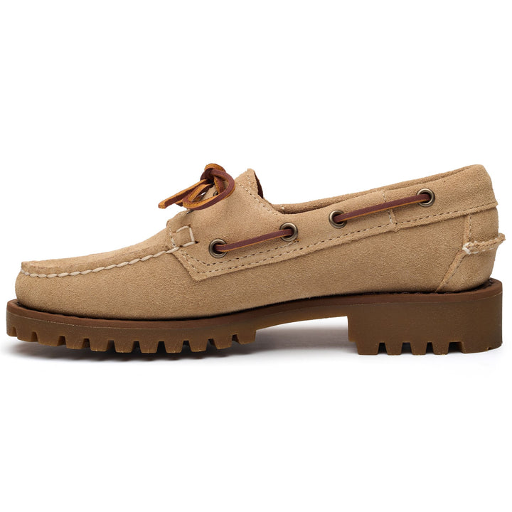 Moc Woman RANGER SUEDE WOMAN Moccasin BEIGE CAMEL Dressed Side (jpg Rgb)		