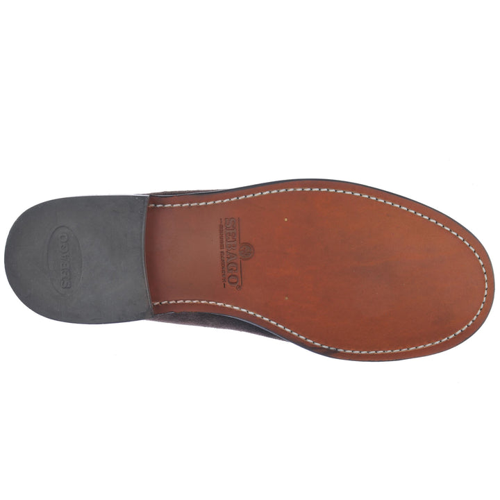 Moc Man CLASSIC DAN FLESH OUT Moccasin DK BROWN Dressed Front (jpg Rgb)	