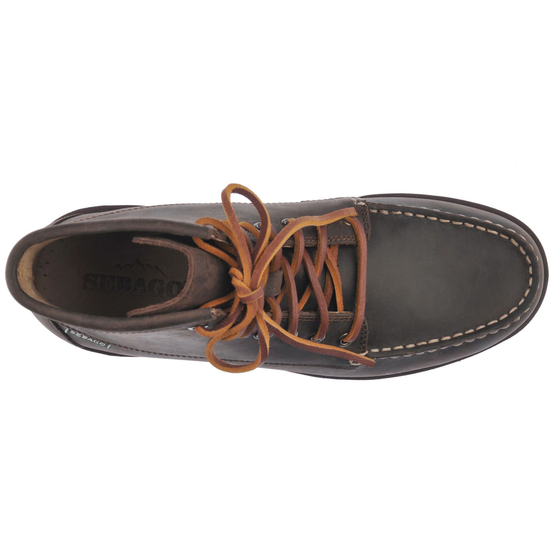 Moc Man TALA MID CRAZY HORSE Moccasin TOTAL DK BROWN Dressed Back (jpg Rgb)		