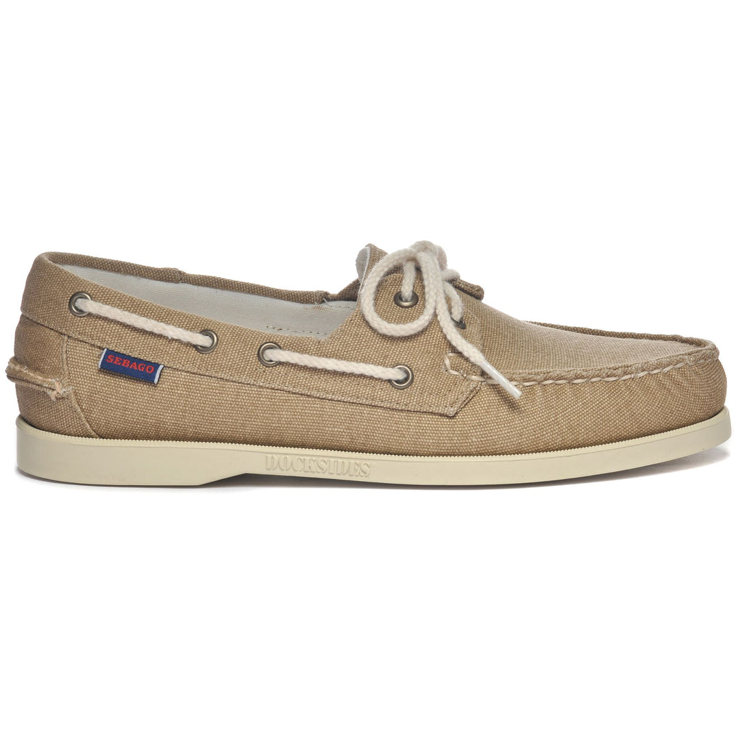 Docksides Man PORTLAND WASHED CANVAS Mocassin BEIGE CAMEL Photo (jpg Rgb)			