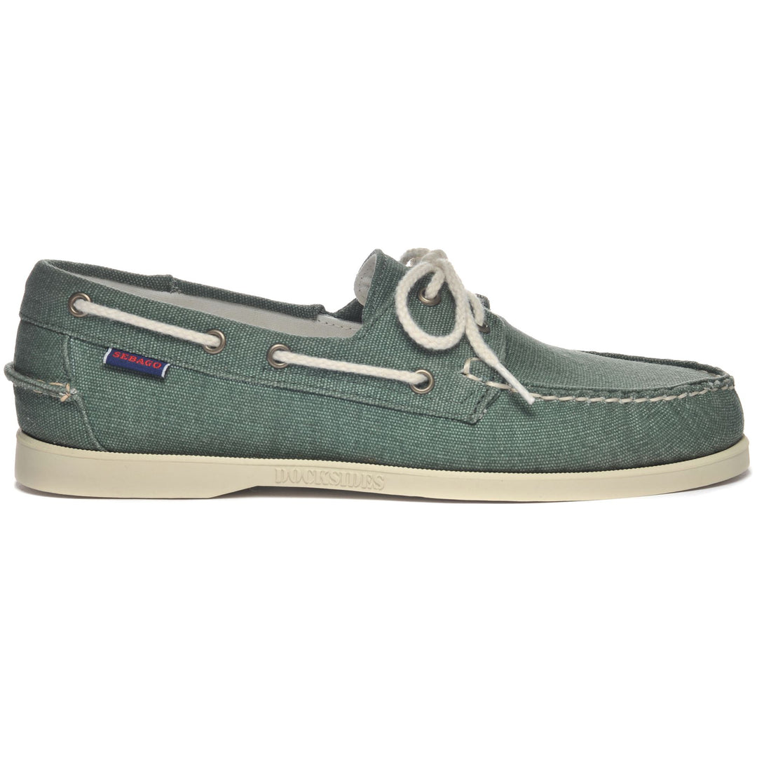 Docksides Man PORTLAND WASHED CANVAS Mocassin GREEN MILITARY Photo (jpg Rgb)			