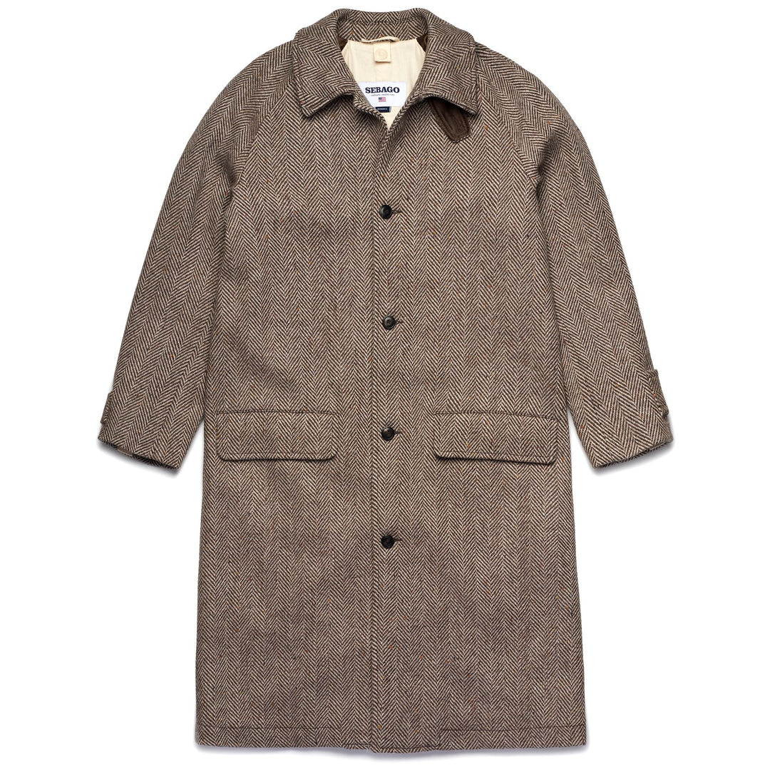 Jackets Unisex BINGHAM Long HERRINGBONE BROWN -BEIGE Photo (jpg Rgb)			