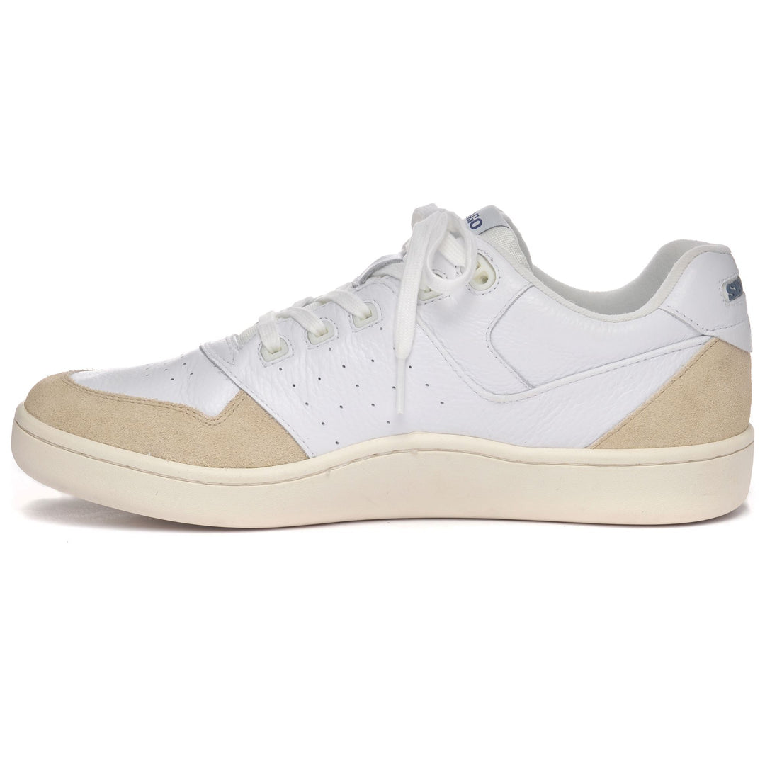 Sneakers Unisex HURRICANE Low Cut WHITE - BEIGE CAMEL Dressed Side (jpg Rgb)		