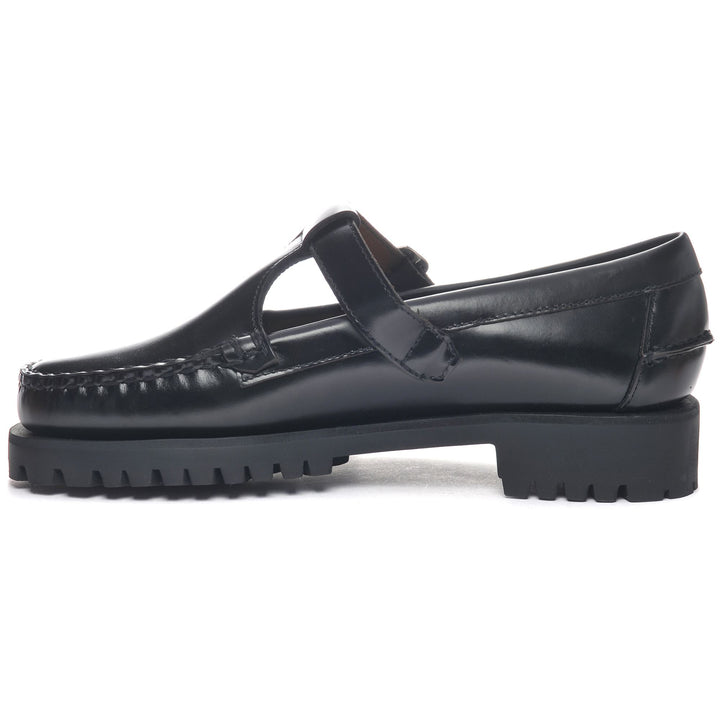 Moc Woman GEORGINA LUG WOMAN Moccasin BLACK Dressed Side (jpg Rgb)		