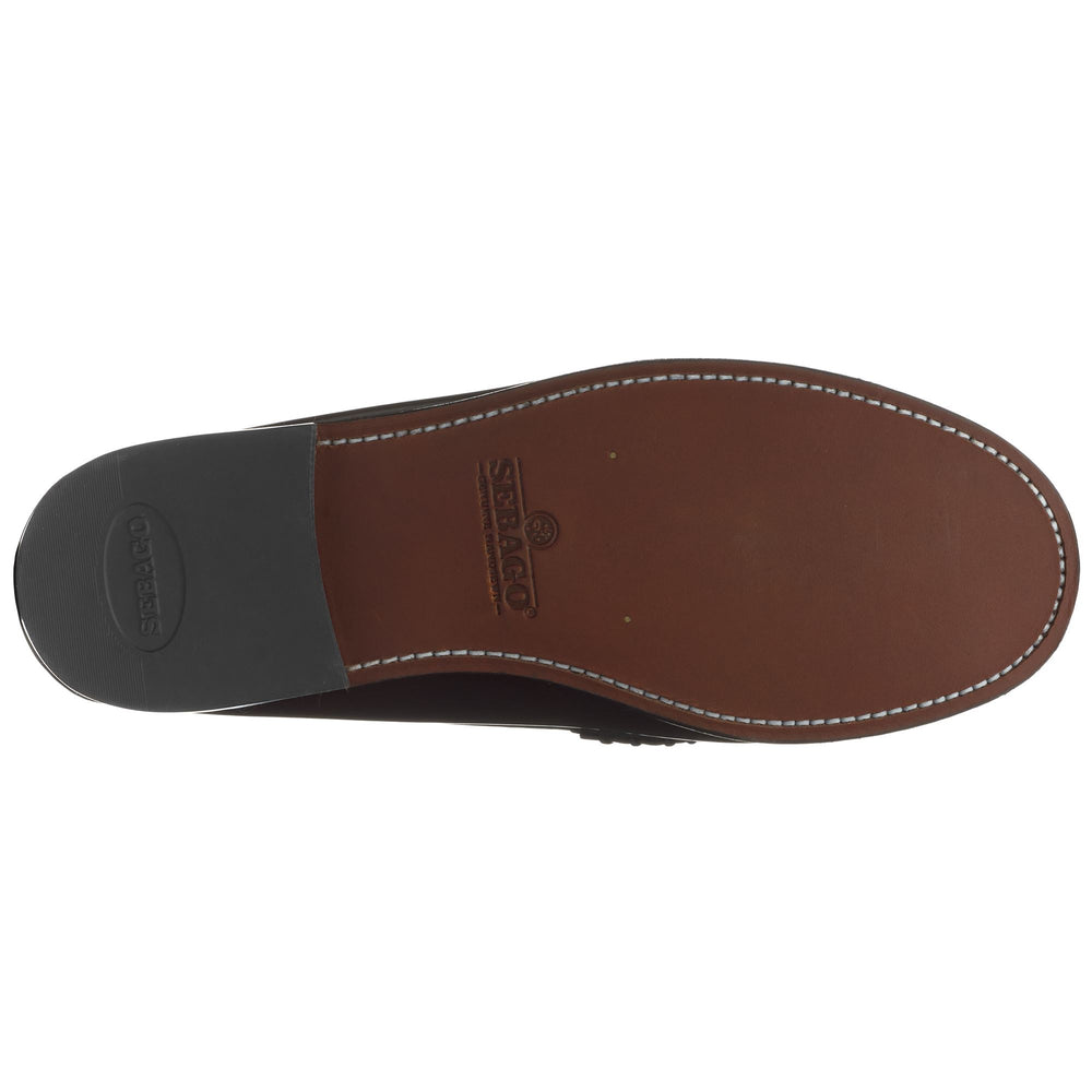 Moc Man CLASSIC DAN EYES HTC LA Moccasin BROWN BURGUNDY 2EYES WHITE Dressed Front (jpg Rgb)	