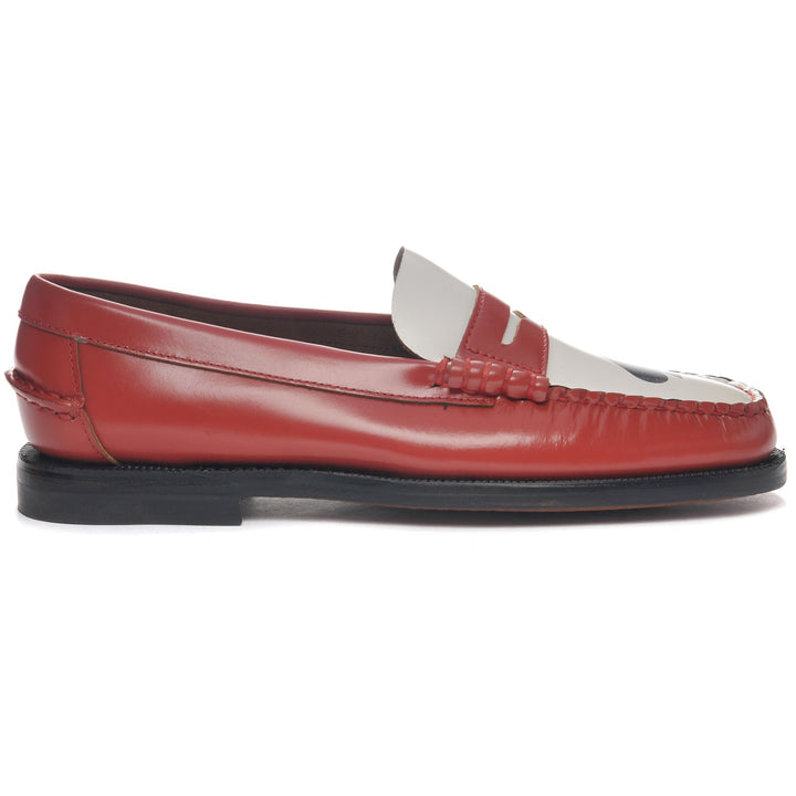 Moc Woman CLASSIC DAN GAMBLING WOMAN Moccasin DK RED- WHITE-BLACK SPADES CLUBS Photo (jpg Rgb)			